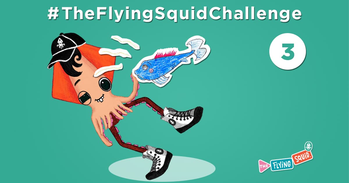 The flying Squid is practicing fun activities to do with kids, in this case a game called Whats that smell?