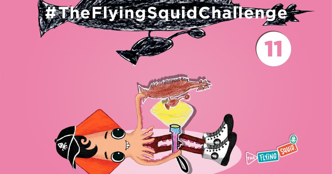 The Flying Squid is playing fun activities to do with kids, in this case a game called Shadow Puppet