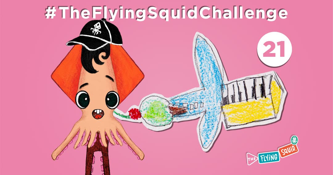 The Flying Squid is playing fun activities to do with kids, in this case playing a game called Mixed-Up Images